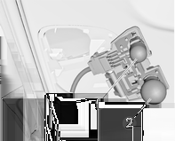 166 Bilvård Bakljus i bakluckans ram 2. Tryck in spärrflikarna och ta ut lamphållaren nedåt. 6. Ta bort och ersätt lampan. Baklampa och bromslampa (1) Baklampa (2) Blinkersljus (3) 7.