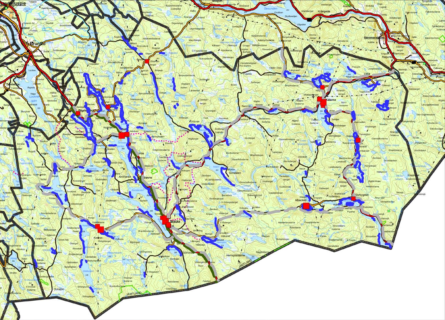 Service, kommunikationer Bräcke kommun oktober