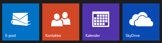 Kontakter I Outlook finns också Kontakter där du kan spara uppgifter om alla dina bekanta. 1. Klicka på pilen till höger om Outlook i övre vänstra hörnet. 2. Klicka på Kontakter.