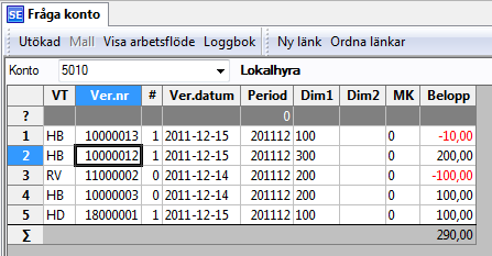 Återgå till huvudmenyn från Fråga konto För att komma tillbaka till Huvudmenyn från skärmbilden Fråga konto, klicka på det lilla krysset.