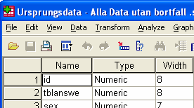 12. Slå ihop filer Att slå ihop filer kan vi göra på flera olika sätt. De har alla gemensamt att vi utgår från en datamängd (den aktiva, markerad med grönt kryss) till vilken vi lägger till data.