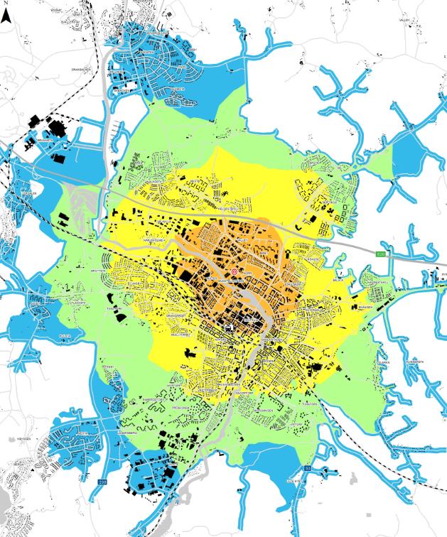 16 De stadsdelar som enligt resvaneundersökningen till dagens badhus och sporthall utgör vanliga startpunkter för besökare, ex.