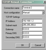 I Programmering 7 Utbyggnadskort för ETHERNET och PROFIBUS-DP ETHERNETanslutning Nedan ges ett exempel på en ETHERNET-anslutning.