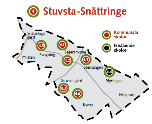 BARN- OCH UTBILDNINGSFÖRVALTNINGEN BILAGA 2 DATUM DIARIENUMMER 27 februari 2013 GSN 2013/82 SIDA 5 (7) 4. Stuvsta-Snättringe 4.1 Kräpplaskolan F-3 106 elever 4.2 Kungsklippeskolan F-9 409 elever 4.