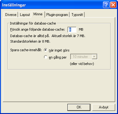 Kapitel 2 Installera FileMaker Pro i Windows 11 Så här ändrar du cache-storleken för FileMaker Pro: 1. I FileMaker Pro väljer du Redigera-menyn > Inställningar. Dialogrutan Inställningar öppnas. 2. Klicka på fliken Minne.