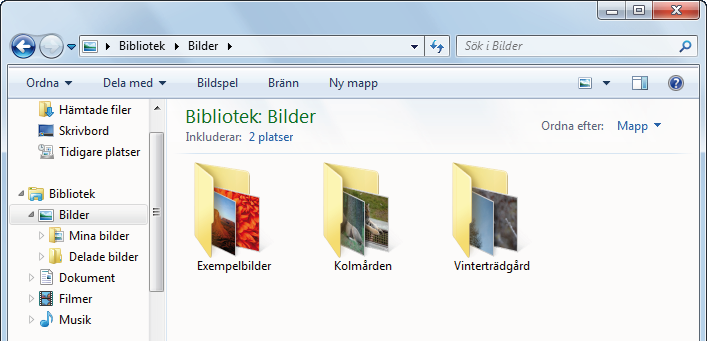 Genom att lägga till platser i dina bibliotek blir det lättare att organisera dina fi ler och arbetet blir smidigare.