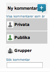 Oavsett metod visas därefter en lista med mötespunktens kommentarer.