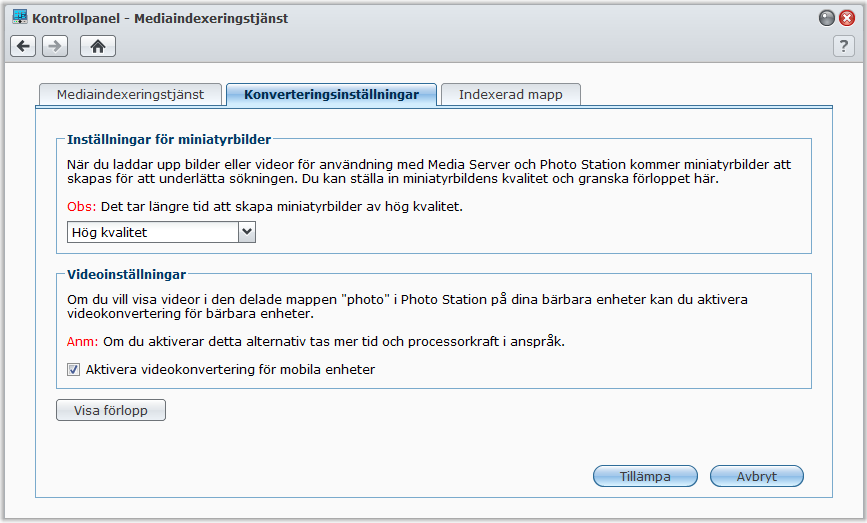 Bruksanvisning för Synology RackStation Beskrivande tagg Obs: Om du har markerat Persontagg så visas ett virtuellt album som innehåller obekräftade persontaggar med albumnamn: Album för bekräftelse.