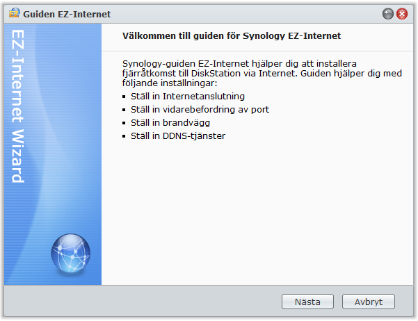 Kapitel Få åtkomst till din Synology serverfrån Kapitel 5: Internet 5 Du kan ansluta till din Synology serveröver Internet, vilket gör att dess tjänster blir tillgängliga när och varifrån som helst.