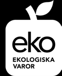 EKO: LOGISKT ELLER OLOGISKT godkända kontrollorgan; Kiwa, SMAK och HS Certifiering.