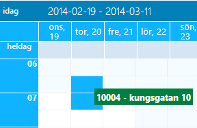 Skapa bokningar Det finns flera sätt att skapa och ändra bokningar på. Nedan går vi igenom de olika alternativen. 1. Högerklick/tryck i kalendervyn.