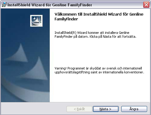 3.2 Installation När nedladdningen är klar dubbelklickar du på ikonen GFFinder_install för att