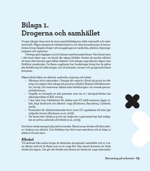 Plats för utveckling! Av utrymmesskäl har endast några förslag till ämnestillämpningar skissats.