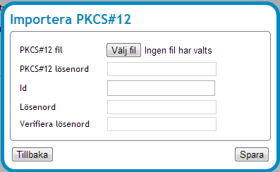 En administratör har även möjligheten att lägga till eller ta bort certifikat på befintliga identiteter, detta är fördelaktigt vid t ex kommande nyckelbyten, då identitetens certifikat inkluderas vid