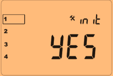 c) Tryck på (OK) för att komma till RF init läge. Du kan nu välja den zon som ska konfigureras genom att flytta markören med ( -) och ( +) knapparna till önskat zonnummer (1 till 4).