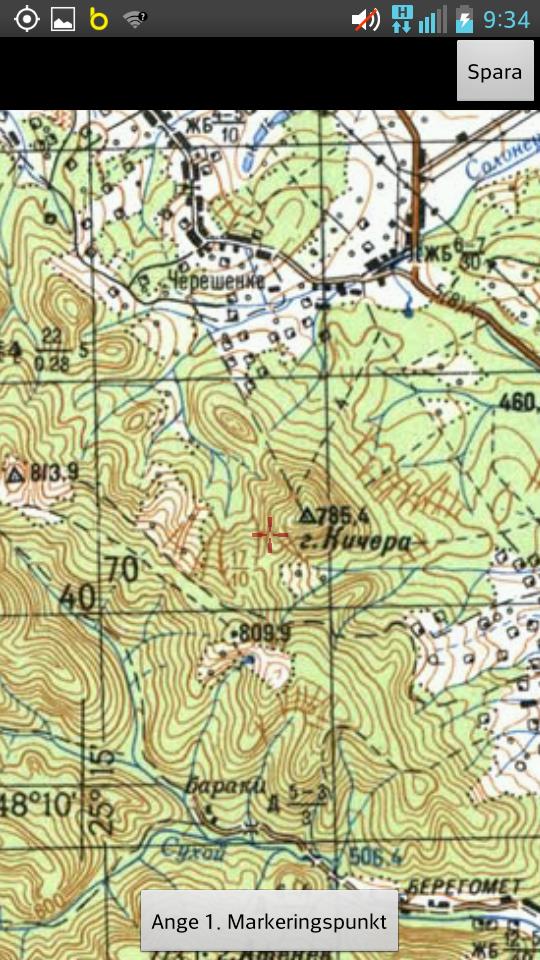 Du kan använda egen position (Ange senaste position) eller ange Longituden och Latituden mauellt. OBS!