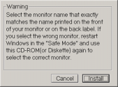 Automatiskt Manuellt Anslutning av monitorn Installation av drivrutinen för monitor Installera VESA-fot När operativsystemet för monitorns drivrutin säger till, sätt in CD:n som medföljer monitorn.