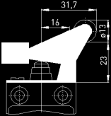 36,5 22,6 22,8 28,6 22,5 17,7 23,3 18,4 Manöverhuvud för EEx 13 Tryckstång Tryckstång vattentätning, W Tryckstång frontmontage, F Kula, KU Ø 10 M14 x 1 Ø 8 Ø 10 Ø 24 22 Kula vattentätning, WKU Kula