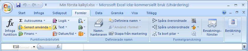 Kalkylering på ett strukturerat sätt, del 1 Microsoft Excel är ett kalkylprogram som har många användningsområden.