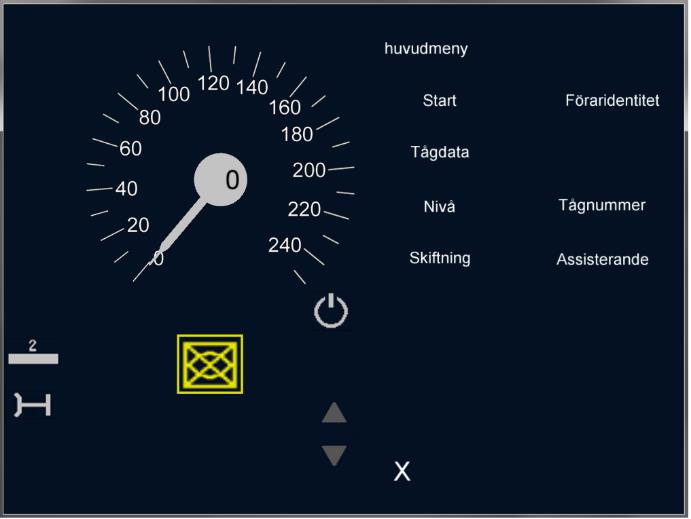 Figur 12: Föraren har efter kontakt med tågtrafikledningen fått ett muntligt tillstånd att starta tåget i driftläge Särskilt ansvar.