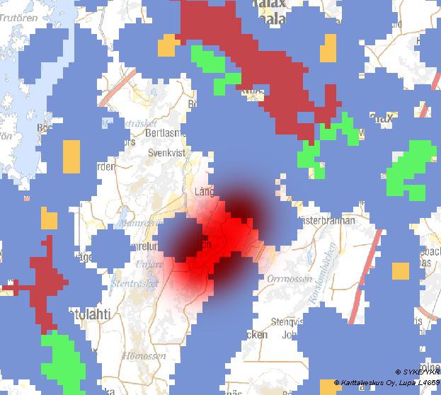 I nord-sydlig riktning går Hyndbränn skogsväg som en centralaxel genom hela planeområdet.