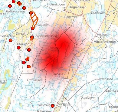 Bild 18. Typisk landskapsvy längs Ribäcksvägen. Enligt fornminnesregistret finns det ett objekt att beakta på projektområdet, Hyndbrännan (475010052).