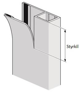 STYRSKENOR MODELLER OCH MÅTTANGIVELSER Styrskenor tillverkas i aluminium eller stål. De har olika dimensioner och utseende beroende på produktval.