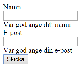 Webbkontroller Exempel 3 <%@ Page Language="C#" %> <script runat="server" > void Page_Load(object sender, EventArgs e){ Calendar1.SelectedDate = DateTime.Today; Meddelande.Text = Calendar1.