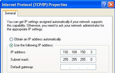 Uppställning av projektorns nätverksmiljö 5 Klicka på Internet Protocol (TCP/ IP) och sedan på tangenten Properties (Egenskaper). 6 Bekräfta eller ändra en IP-adress för inställningsdatorn.