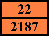 FN-nr : 2187 14.2. Officiell transportbenämning Officiell benämning för transporten Beskrivning i transportdokument : KOLDIOXID, KYLD, FLYTANDE : UN 2187 KOLDIOXID, KYLD, FLYTANDE, 2, (C/E) 14.3.