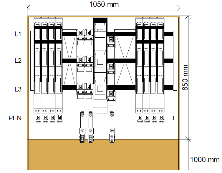 34 Figur 6. Layout på ett planerat fördelningsskåp för Björnviken 4.. 9.4 Gatubelysning Gatubelysningen planerades även den i AutoCAD och stolpavståndet bestämdes till ca 26 33 meter.