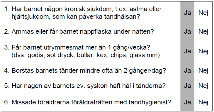 Hälsosamtal med screenade 1½-åringar från BVC Deltar vid BVC:s