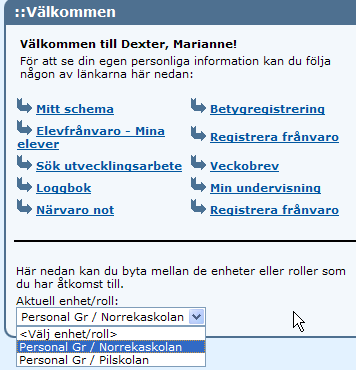 Flödesbeskrivning - eller från person i Extens till Dexteranvändare. Alla potentiella Dexteranvändare finns i dag registrerade i någon form i Extens. (som sökande till gymnasiet, elever, lärare etc.