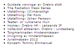 Webbutveckling Sida 165 / 246 man bestämmer sig för om man ska integrera tjänsterna på webben eller inte. 1. Informationstjänster Tekniskt enkla tjänster som främst består av text och bilder.