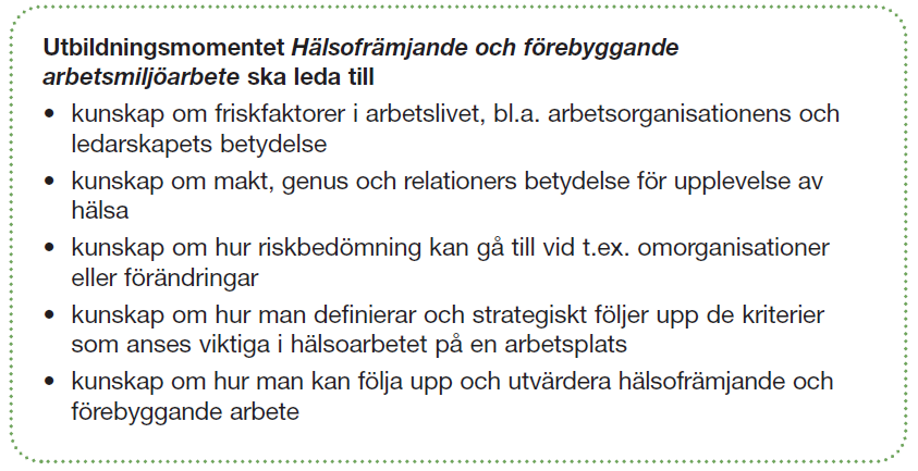 5. Arbetsmiljö med hälsan i fokus En arbetsplats som har hälsan i fokus leder till en bra arbetsmiljö som gynnar alla. Det är en angelägenhet för såväl arbetsgivare som anställda.