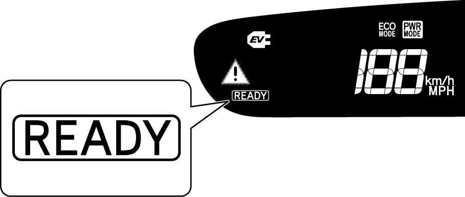 Användning av Hybrid Synergy Drive (2010-modell) Så fort READY-indikatorn lyser på instrumentpanelen kan bilen köras.