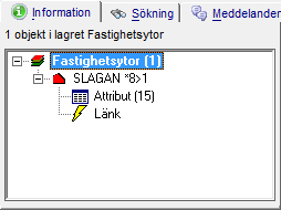 Attributdata Genom att dubbelklicka på ett objekts attribut i listan öppnas en dialogruta där attributen visas i klartext. Genom att trycka på knappen går attributen att redigera. OBS!