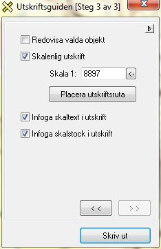 UTSKRIFTSGUIDEN STEG 3 Redovisa valda objekt Finns valda objekt i kartan kommer SolenX att fråga om dessa ska redovisas i bildfilen.