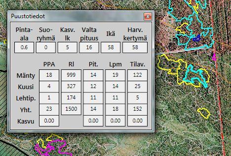 Laserinventerade trädbestånd och -pixlar Trädbestånd = automatiskt segmenterat figurnätverk Centrala beståndsdata inklusive trädslagsfördelning Trädpixel =