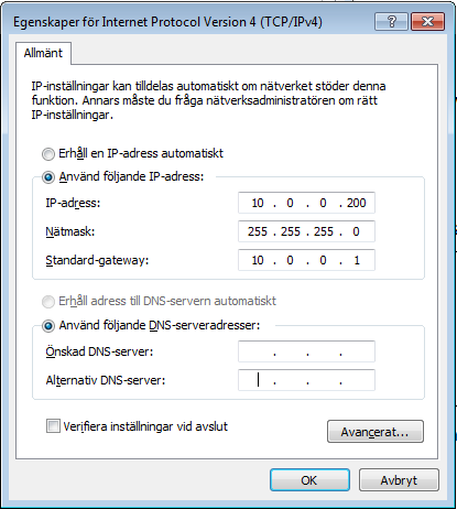 Driftsättning av VAKA utan internetuppkoppling När den fysiska installationen är klar med en eller flera dörrcentraler kopplade till ett nätverk är det dags att driftsätta VAKA med hjälp av datorns