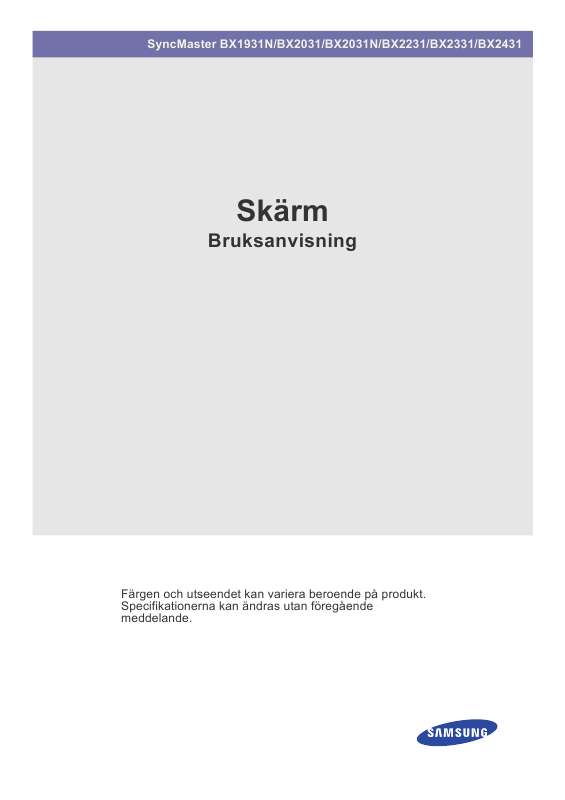 Du hittar svar på alla dina frågor i instruktionsbok (information, specifikationer,