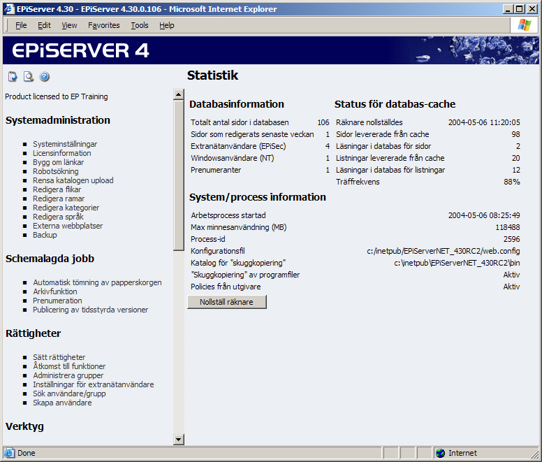 Logga in 13 Logga in EPiServer är ett webbpubliceringssystem som inte kräver speciellt mycket av vare sig av redaktörer eller av hård- och mjukvara på datorer.