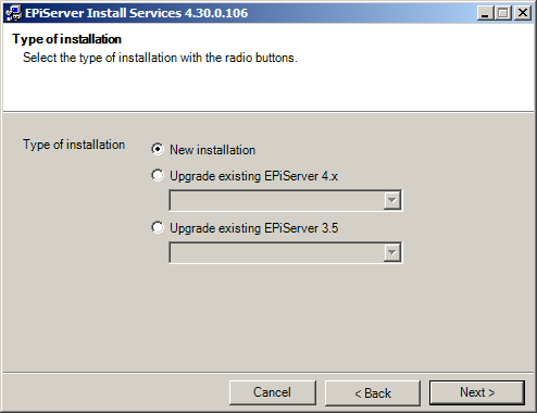 Installation av EPiServer 5 Installation av EPiServer Installationen av EPiServer görs med hjälp av ett installationsprogram som du laddar ner från internet.