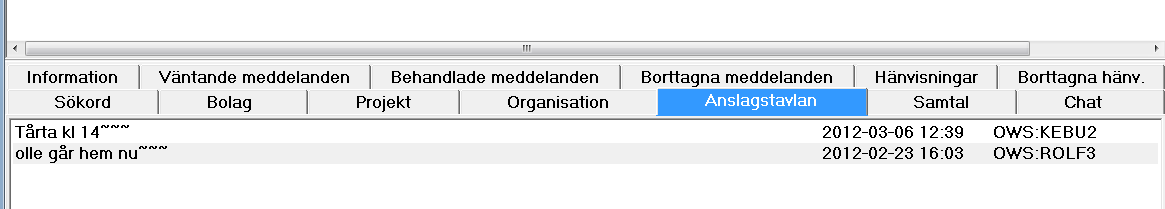 Rubriken på fliken är det namn som fältet getts i katalogen, i exemplet är det Sökordkompetens. 6.5.7 Organisationsfliken Här visas katalogpostens position i organisationen. 6.5.8 Borttagna hänvisningar Här visas hänvisningar en viss tid efter borttagandet.