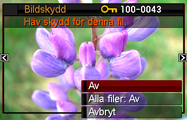 Val av bilder för utskrift (DPOF utskrift) Atgärder [p] (uppspelning) * Stillbild * [MENU] * Fliken PLAY * DPOF utskrift Se sidan 117 för närmare detaljer.