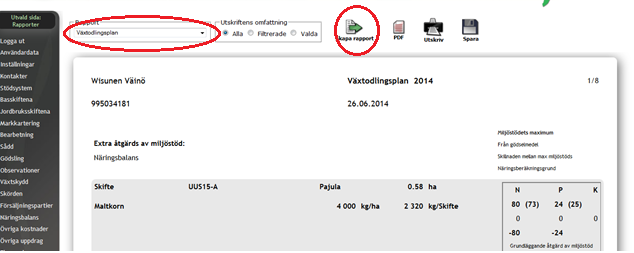 Rapporten kan printas ut genom att trycka på Utskriv knappen. 10. FRÅGOR ELLER PROBLEM 10.1 JAG MINNS INTE OM JAG HAR ANVÄNT ANDRA NÄTTJÄNSTER/PROGRAM Om du inte minns om du har använt T.ex.