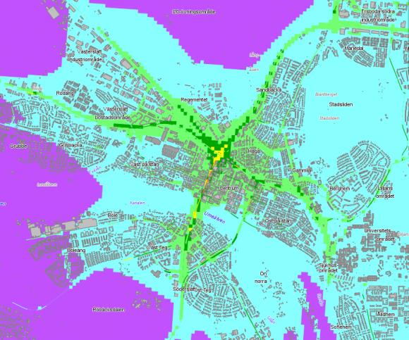 Miljömål hög trafikbelastning och större trafikleder som uppvisar höga halter.