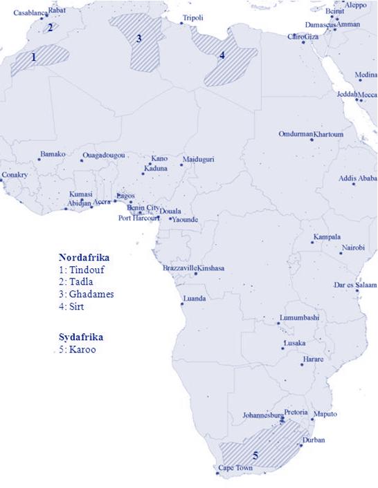 SKIFFERGASPOTENTIAL - AFRIKA Source: Skiffergas