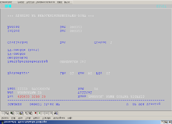 Visning av befolkningsregisterpost I bild 500 kan man ställa markören på vald rad och trycka SF3 för att komma till visningsbilden ur befolkningsregistret bild 904 Det är också möjligt att i bild 904
