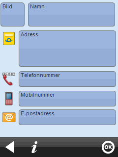 För att stega ned i en grupp ska man markera gruppen och sedan trycka en gång till. Knappraden med redigeringsfunktioner visas även här.